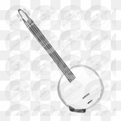 Banjo Stencil For Classroom Therapy - Emblem Png,Banjo Png