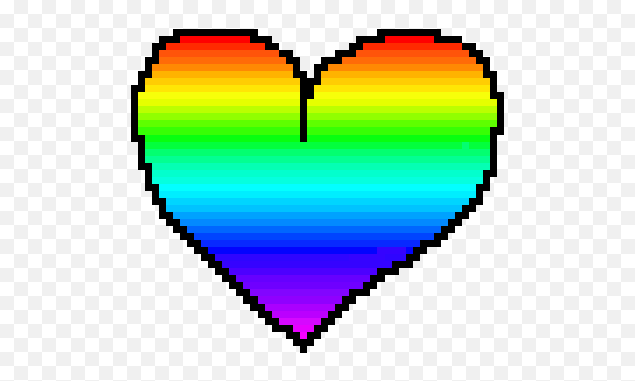 Rainbow Heart Thing - Rainbow Pixel Heart Png,Rainbow Heart Png