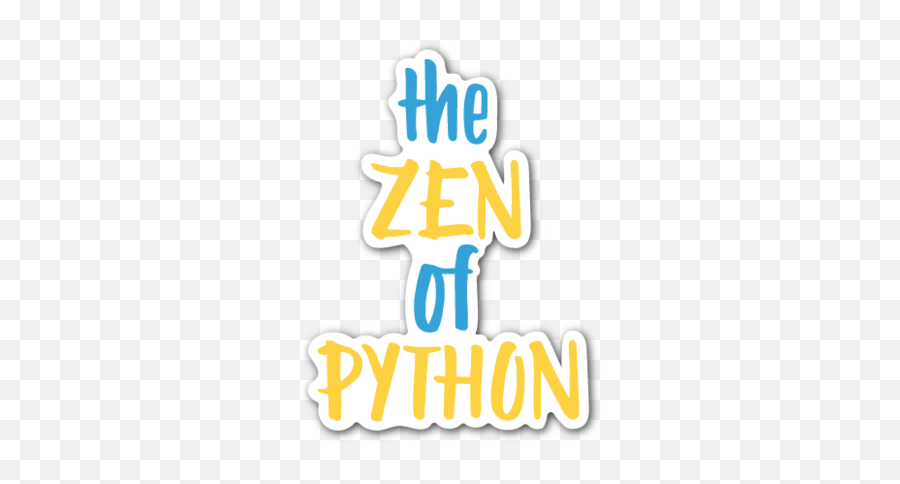 The Zen Of Python Sticker - Language Png,Python Logo Transparent