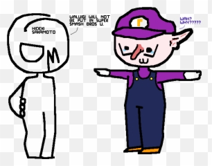 Pixilart - Transparent Face Waluigi Head Png