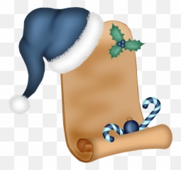 Gorro De Navidad Y Pergamino Ky54 - Pergaminos Navideños Para Imprimir Png,Gorro De Navidad Png