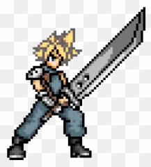 Pixilart - Cloud Strife by jmart Sprites De png