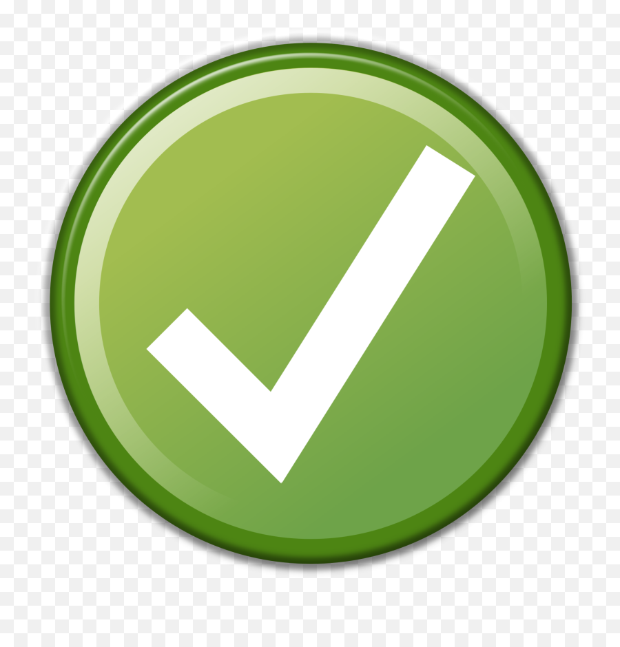 Green Icon With White Checkmark Free Image - Small Circle With Check Mark Png,White Checkmark Png