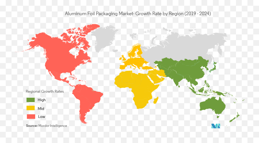 Aluminum Foil Packaging Market Growth Trends And - World Map With The Uk Highlighted Png,Foil Icon