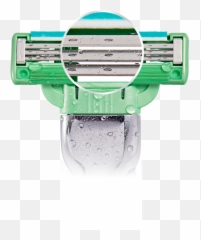 Máquina De Afeitar Gillette Mach 3 Sensitive Con Mango Aqua Grip - Clean png