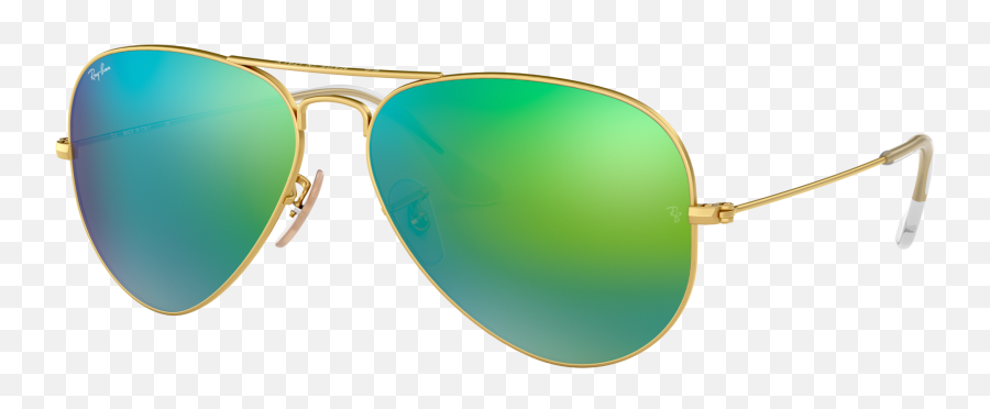 Ray - Ban Aviator Flash Lenses Rb3025 Gold Metal Green Ray Ban 3025 112 19 Png,Oakley Batwolf Icon Logo Replacement