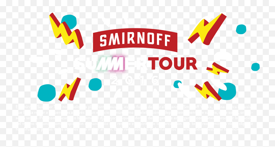 Smirnoff Summer Tour 2016 - Graphic Design Png,Smirnoff Logo Png
