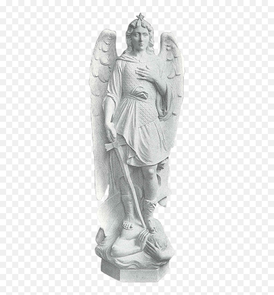 Saint Michael Archangel Marble Statue I - Angel Png,Michael The Archangel Icon