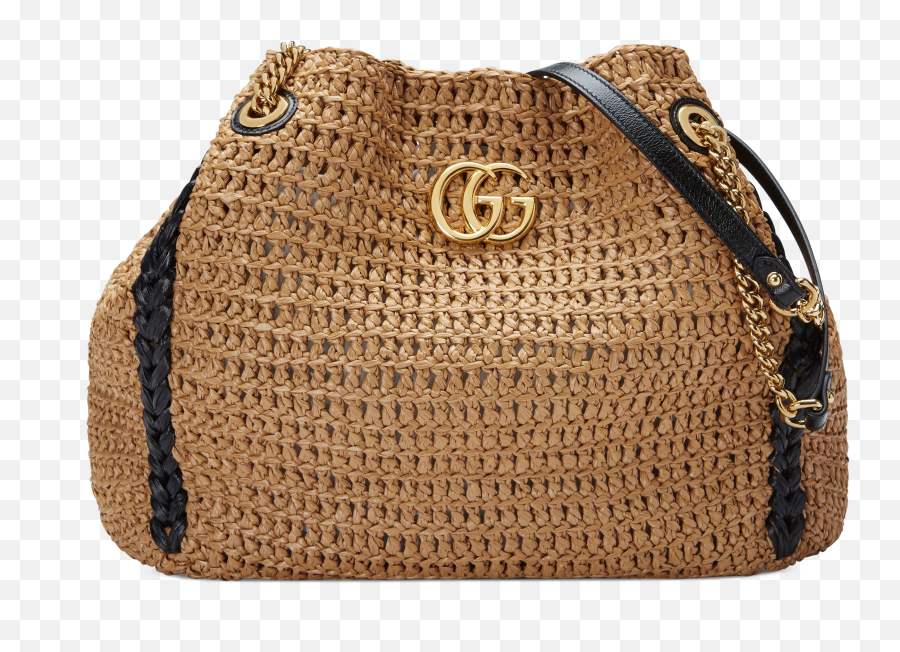These Gucci Bags Are Perfect For Your Next Holiday - Gucci Raffia Gg Marmont Bag Png,Gucci Logo Icon For Bags