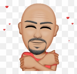 Hug Bald Man Sticker - Smiling Discover png