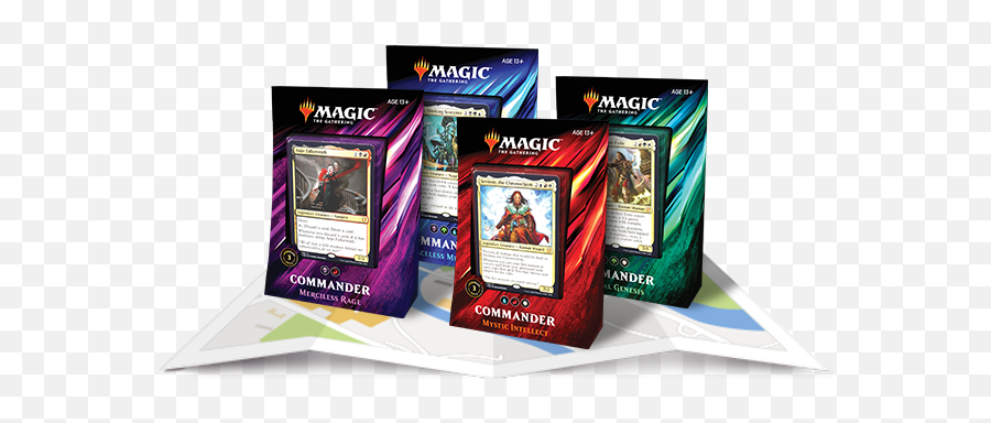 Magic The Gathering Commander 2019 Inner Case Set Of 4 - Magic Commander 2019 Decks Png,Amonkhet Logo