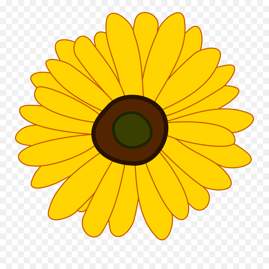 Download Free Png Sunflower - Dlpngcom Transparent Background Yellow Flower Clipart,Flower Cartoon Png