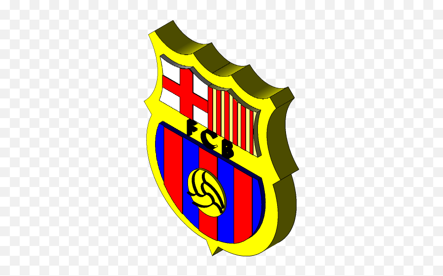 Barcelona 3d Logo - Emblem Png,Barcelona Logo