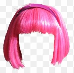 Wig Transparent Images - Lazy Town Pink png
