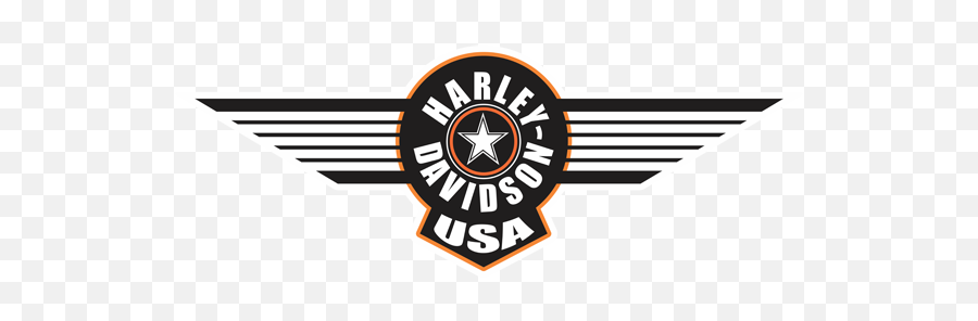 Sticker Harley Davidson Usa Muraldecalcom - Graphic Design Png,Harley Davidson Logo With Wings