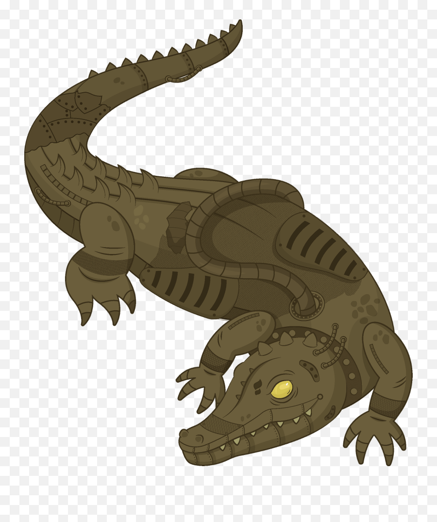 Steampunk Alligator Clipart Free Download Creazilla - Steampunk Crocodile Png,Aligator Png