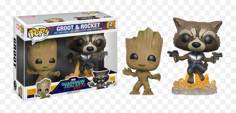 Guardians Of The Galaxy Vol 2 - Groot U0026 Rocket Pop Vinyl Guardians Of The Galaxy Vol 2 Funko Pop Png,Rocket Raccoon Png
