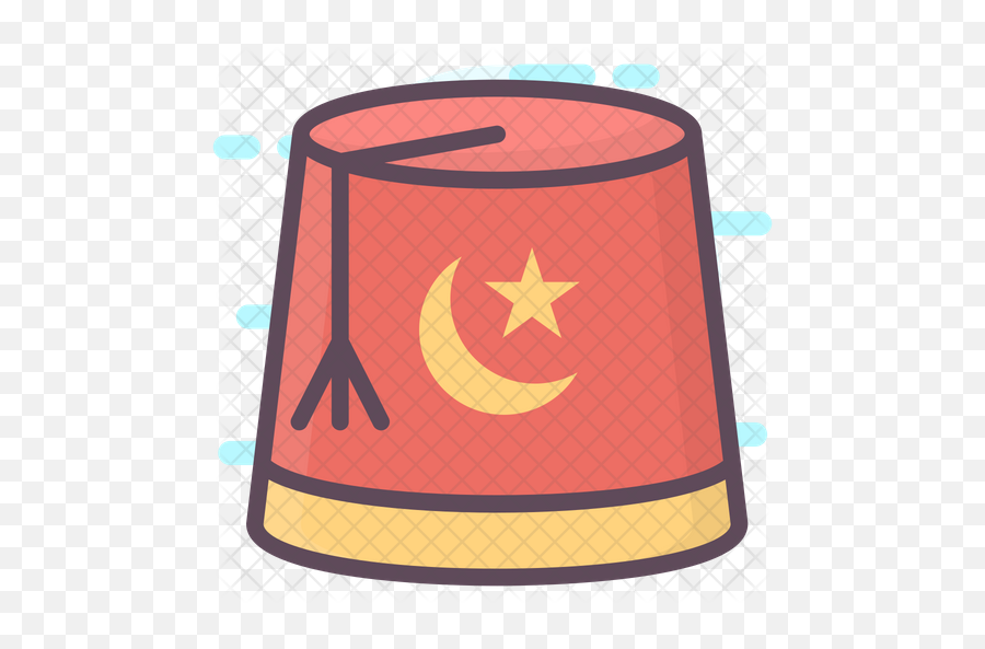 Fez Hat Icon Of Colored Outline Style - Clip Art Png,Fez Png