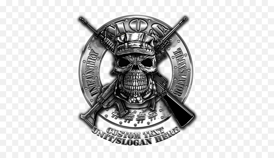 Download Usmc Crossed Rifle Logo Png - Skull Crossed Guns Png,Usmc Png