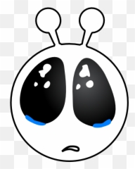 Sad Alien Face Clip Art - Alien Clipart Sad Png,Sad Eyes Png