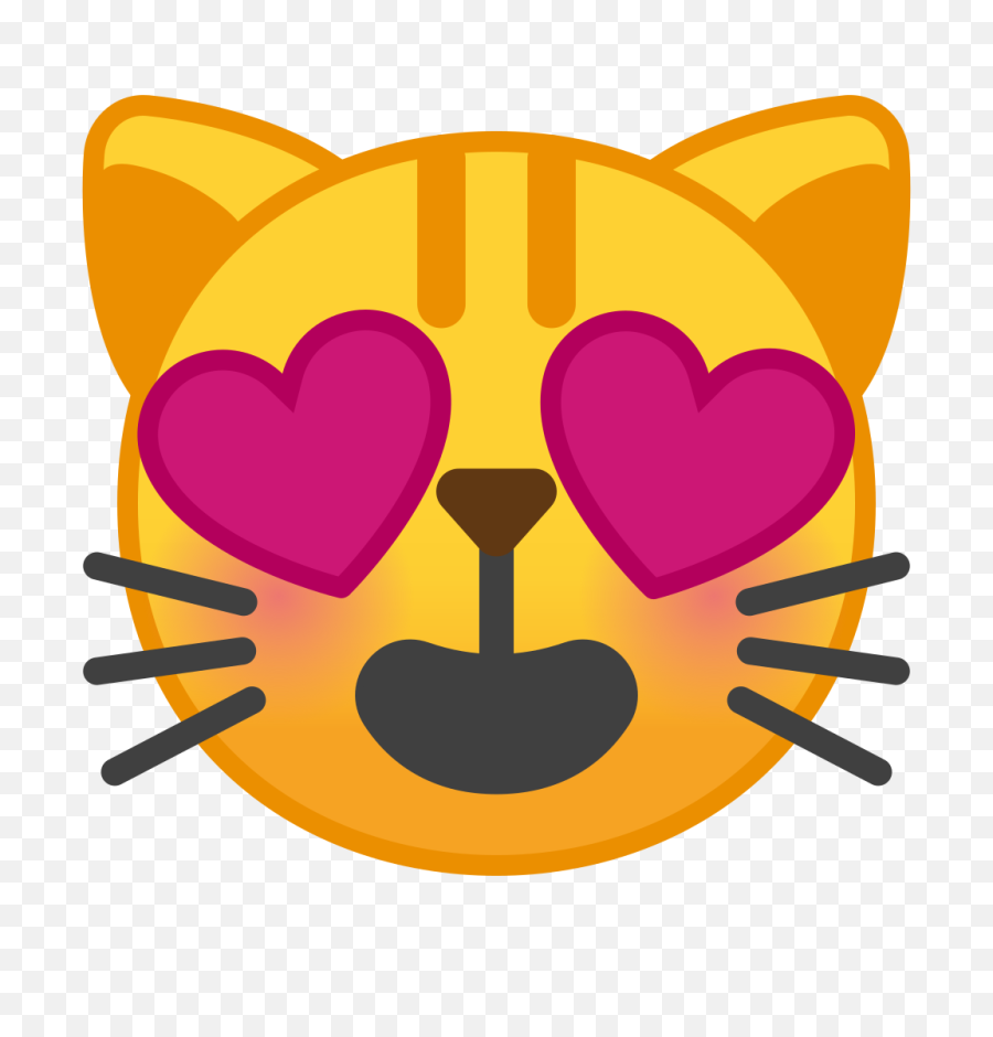 Eyes Free Icon Of Noto Emoji Smileys - Heart Eyes Emoji Cat Png,Cat Face Png