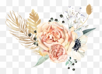 Download Hand Painted Orange Watercolor - Flowers Transparent Background png