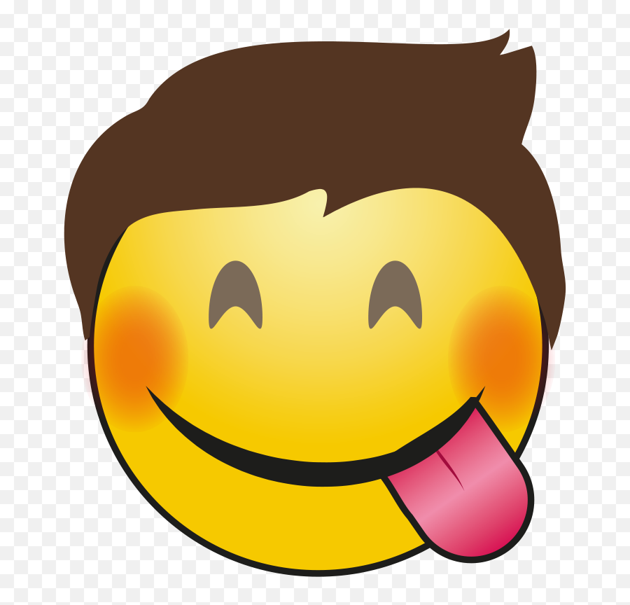 Funny Boy Emoji Png Clipart - Whatsapp Big Size Emoji,Boy Clipart Png