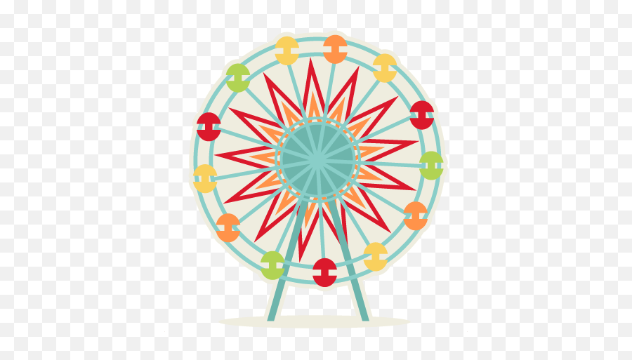 Ferris Wheel Svg Cutting File For - Cute Ferris Wheel Clip Art Png,Ferris Wheel Png