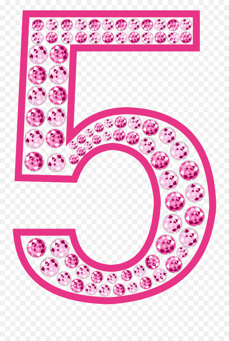 Pink Number Diamond Icon - Diamond Number 5 Pink Png,Number 5 Png