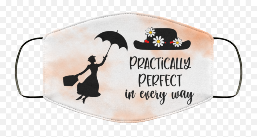 Mary Poppins Practically Perfect In Every Way Cloth Face Mask - Mary Poppins Drawing Easy Png,Mary Poppins Png