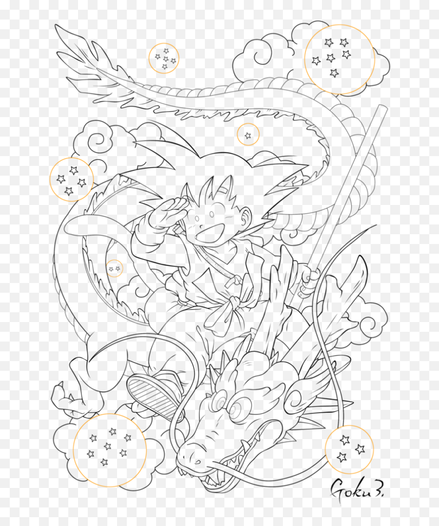 Download Shenron Goku Line Art Drawing Dragon Ball Lineart Png Shenron Png Free Transparent Png Images Pngaaa Com