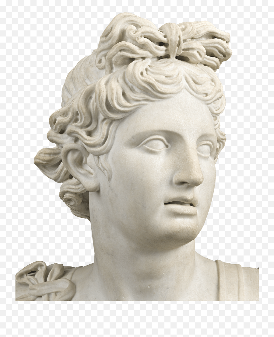 Marble Bust Of Apollo - Classical Sculpture Png,Greek Bust Png