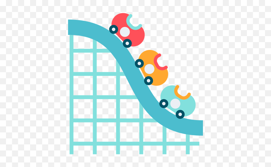 Carnival Roller Coaster Color - Montaña Rusa Dibujo Png,Roller Coaster Transparent