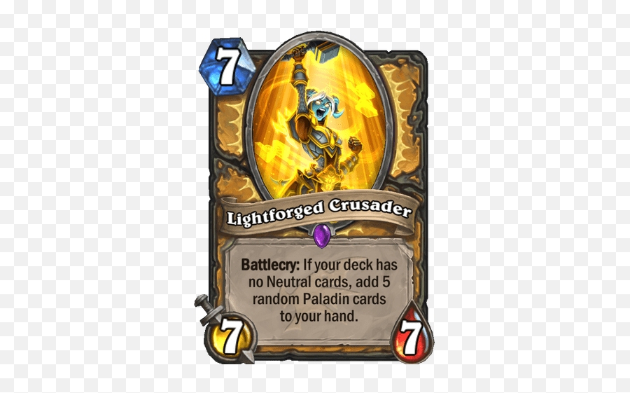 Lightforged Crusader - Hearthstone Card Library Hearthstone High Exarch Yrel Hearthstone Png,Crusader Png