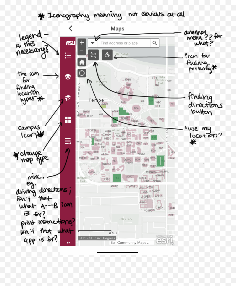 Asu Interactive Map App Redesign - Dot Png,Waze Icon Legend