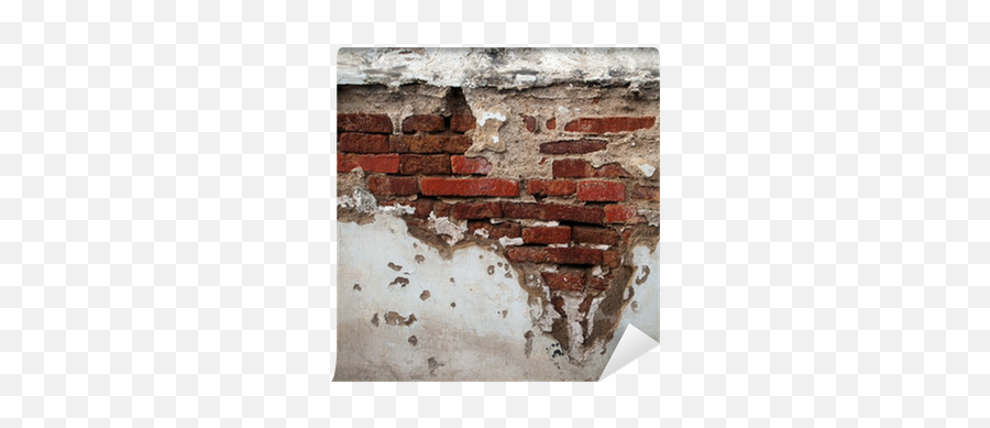 Old Broken Brick Wall Mural - Adesivo Parete Buco Muro Rotto Png,Broken Wall Png