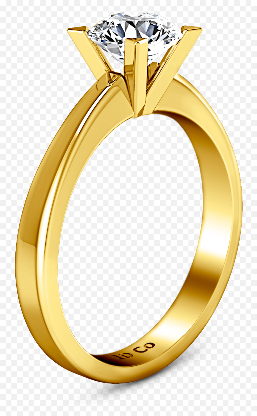 Solitaire Diamond Engagement Ring Icon - Rose Gold Ring Transparent Png,Yellow Diamond Icon