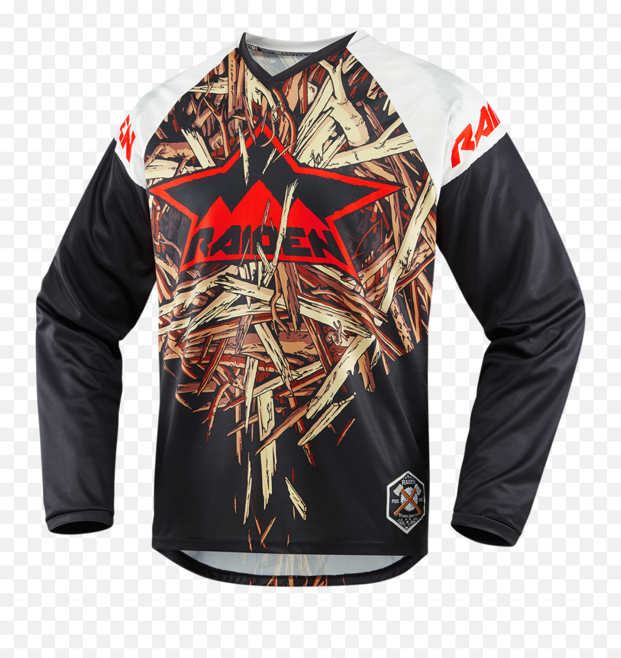 Icon - Raiden Raiden Deadfall Jersey Black Motorcycle Long Sleeve Png,Red And Black Icon Jacket