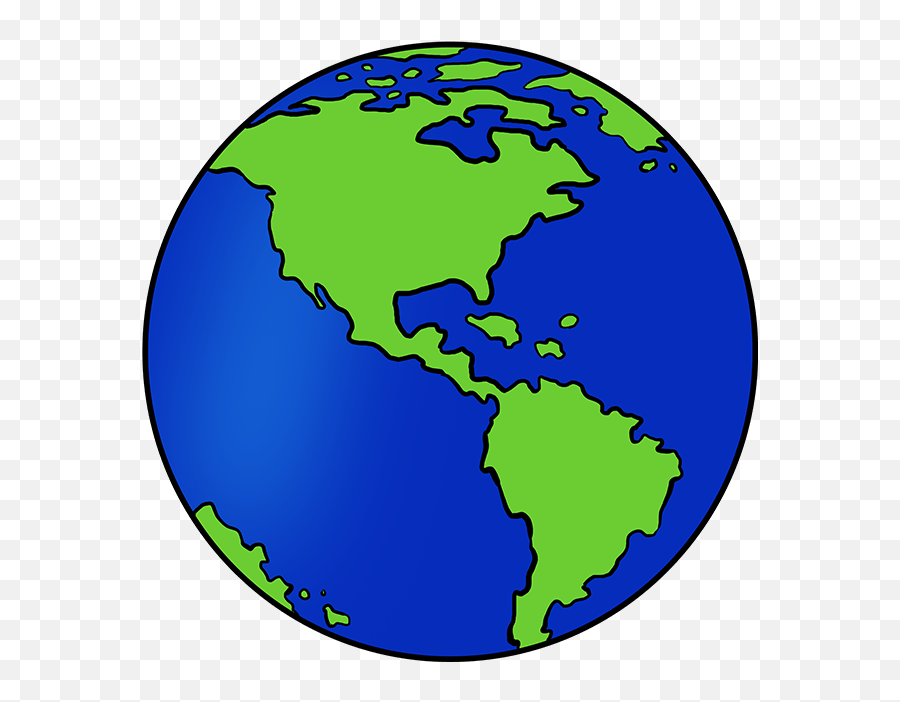 How To Draw The Earth - Really Easy Drawing Tutorial Draw Earth Png,Globe Icon Note 5