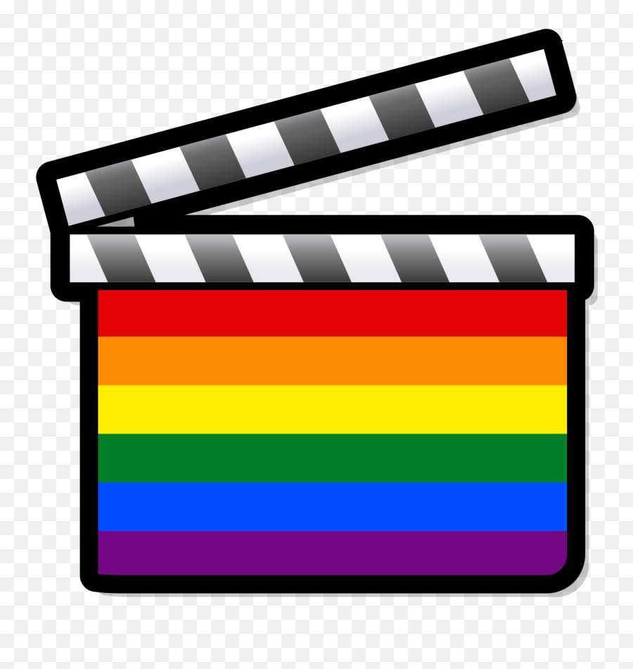 Filelgbt Film Clapperboard Variantsvg - Wikimedia Commons Lgbt In Film Png,Clapboard Icon