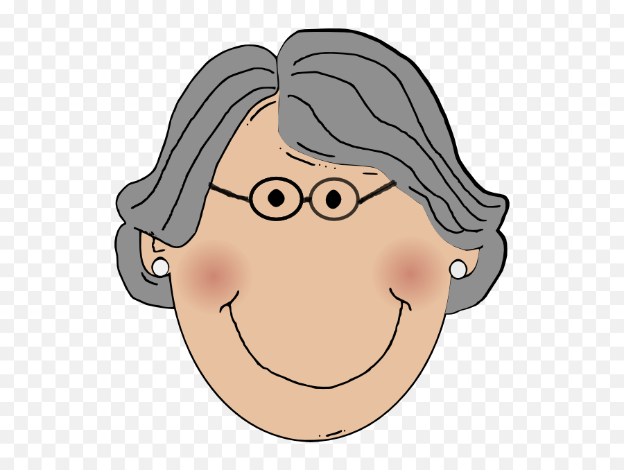 Father Smiley Face Clip Art - There Was An Old Lady Who Grandma Clipart Face Png,Old Lady Png
