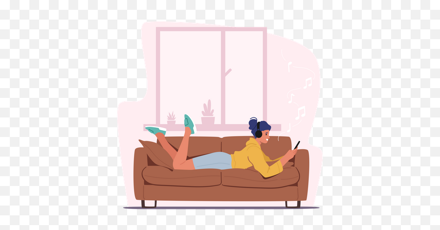 Music Playlist Icon - Download In Glyph Style Cartoon Relaxing On The Sofa Png,Icon For Hire Songs List