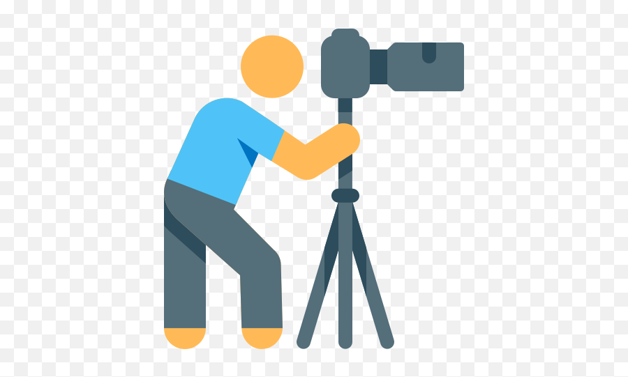 Professional Photographer Icon In Color Style - Video Camera Png,Icon Photographers