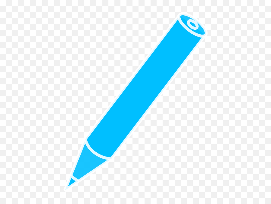 Blue Pencil Clip Art - Vector Clip Art Online Blue Pencik Icon Png,Pencil Icon Png Transparent