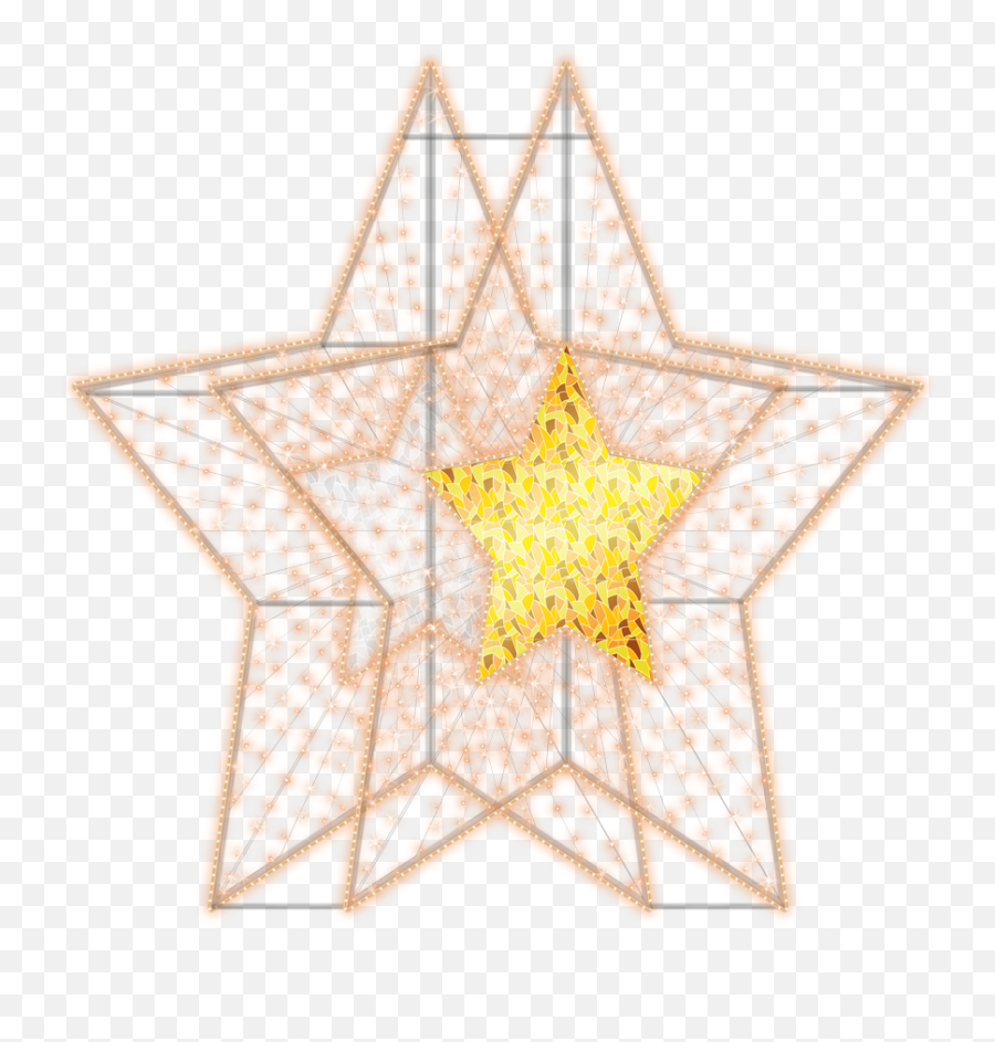 2d3d Enchanted Gold Star - 98ft Motif Png,3d Star Png