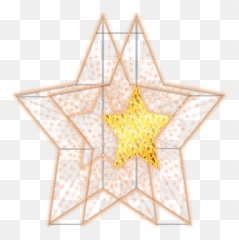 2d3d Enchanted Gold Star - 98ft Motif Png,3d Star Png