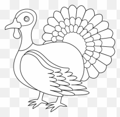 Turkey Clipart Black And White - Clipart Turkey Black And White Png,Turkey Clipart Transparent Background