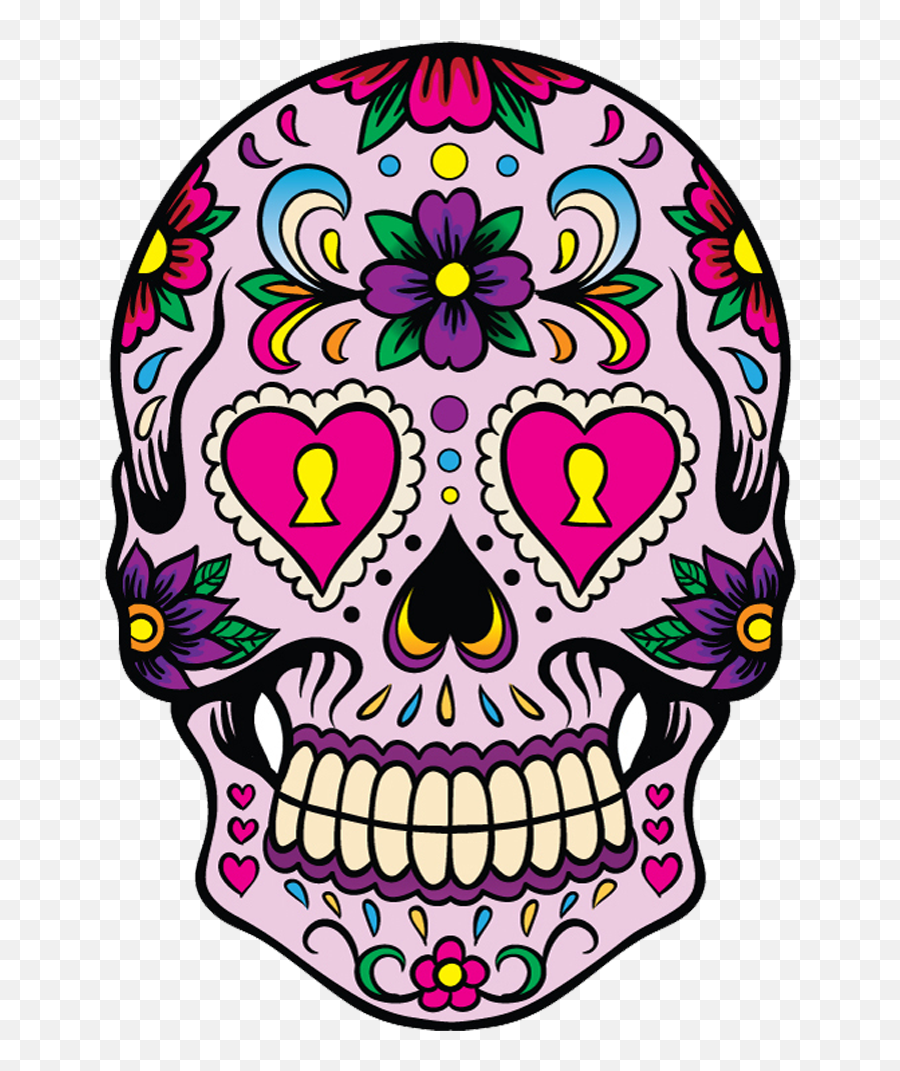 Intricate Drawing Sugar Skull - Calavera Skull Png,Mexican Skull Png
