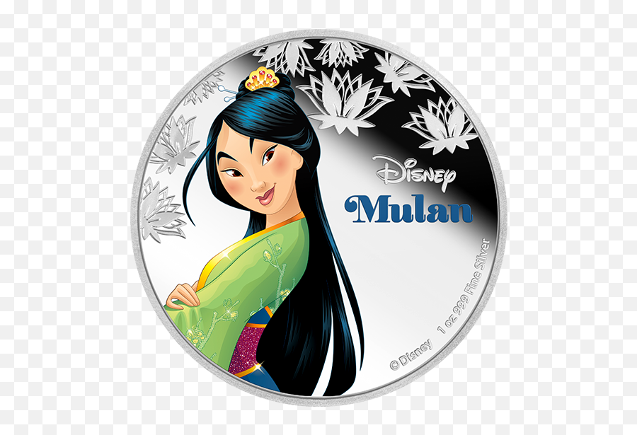 1 Oz Pure Silver Coin U2013 Disney Princess Mulan 2016 The - Mulan Disney Princess Characters Png,Mulan Png