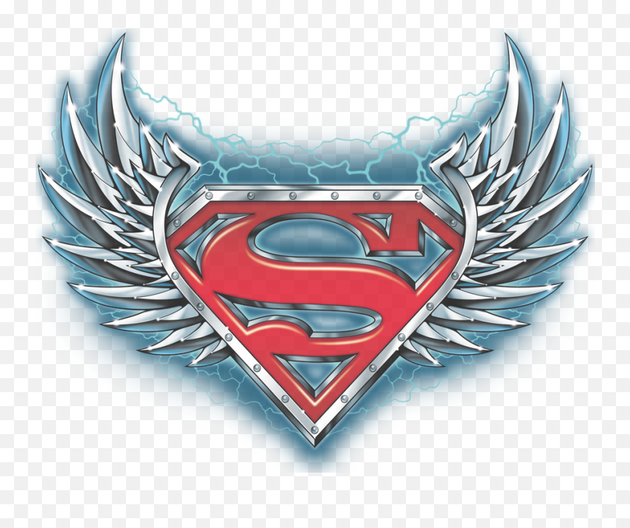 Superman Steel Wings Logo Menu0027s Regular Fit T - Shirt Superman Logo With Wings Png,Red Superman Logo